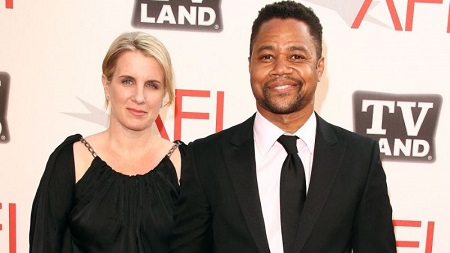 Kapfer posing with her former spouse Cuba Gooding